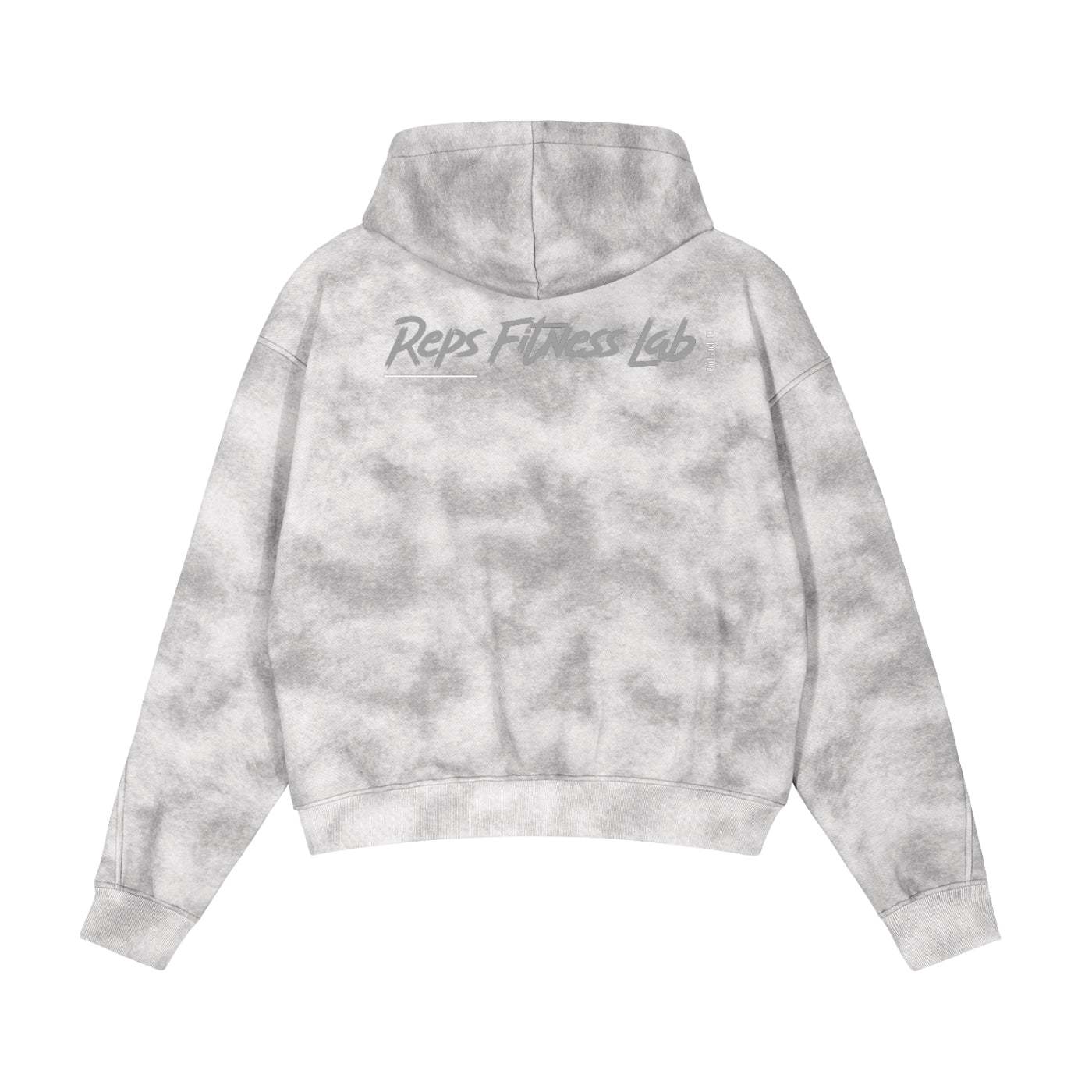 Dirty Washed Zip-Up Fleece Hoodie