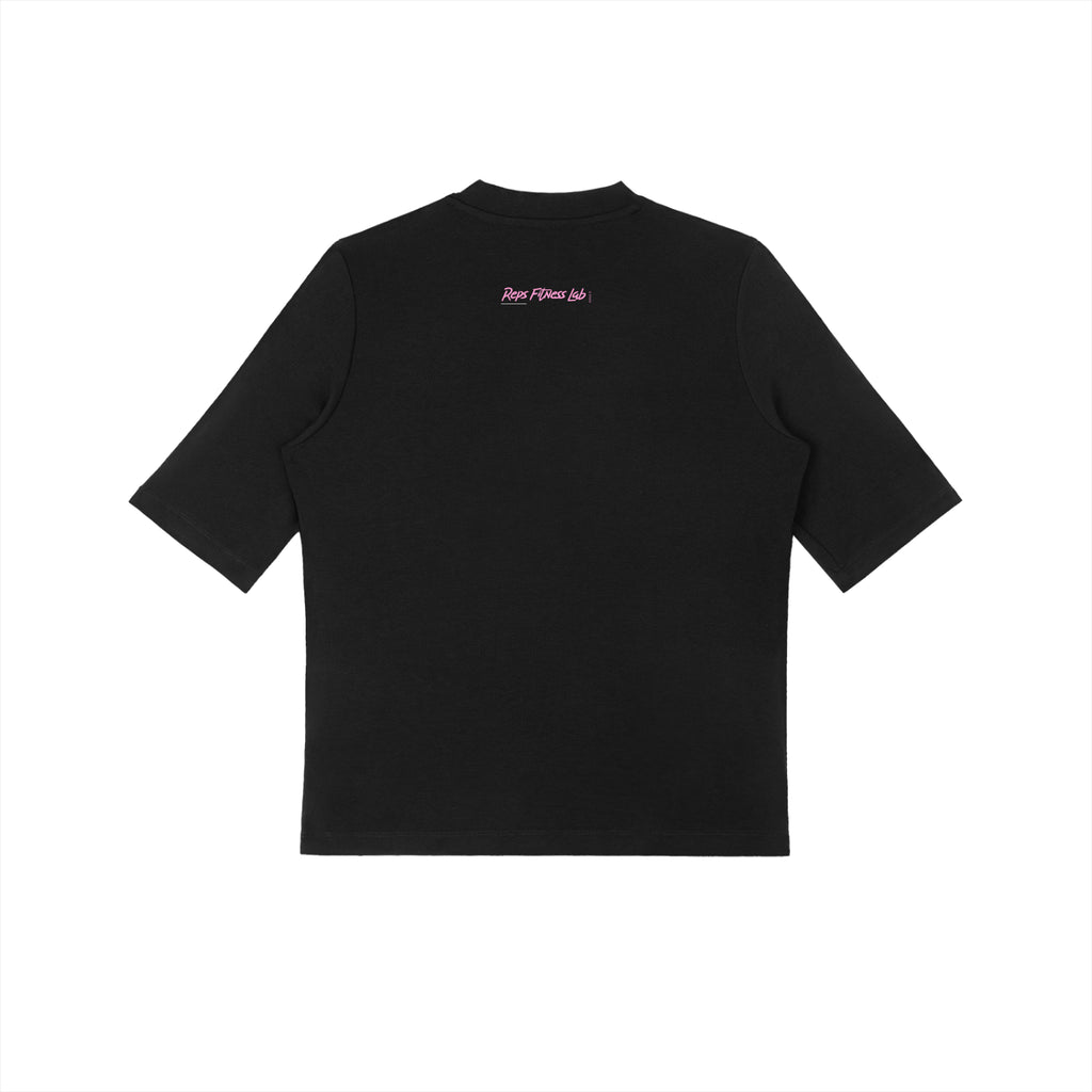 Muscle Mommy Mock Neck Short Sleeve T-Shirt
