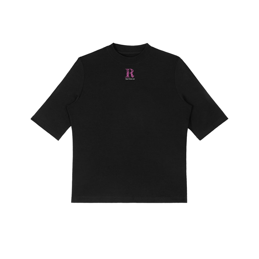 Muscle Mommy Mock Neck Short Sleeve T-Shirt