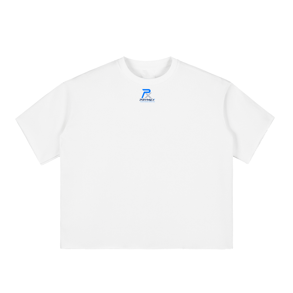 Boxy Half-Sleeve Raw-Edge T-Shirt