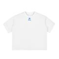 Boxy Half-Sleeve Raw-Edge T-Shirt