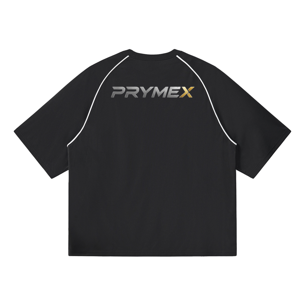 Contrast Piping Panel Raglan T-Shirt