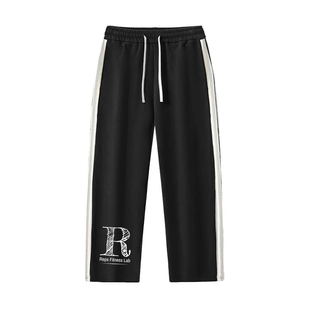 Contrast Side-Stripe Straight-Leg  Pants