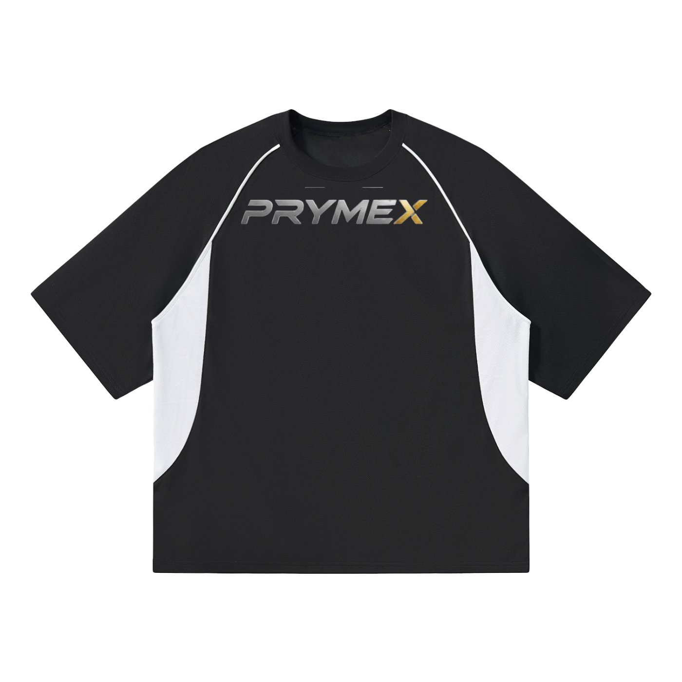 Contrast Piping Panel Raglan T-Shirt