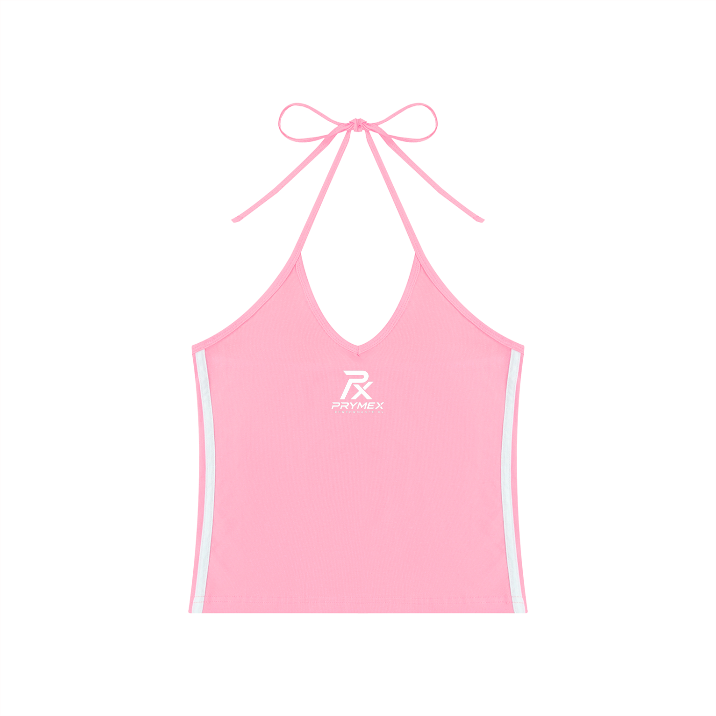 Women's Color Block Halter Crop Tank Top