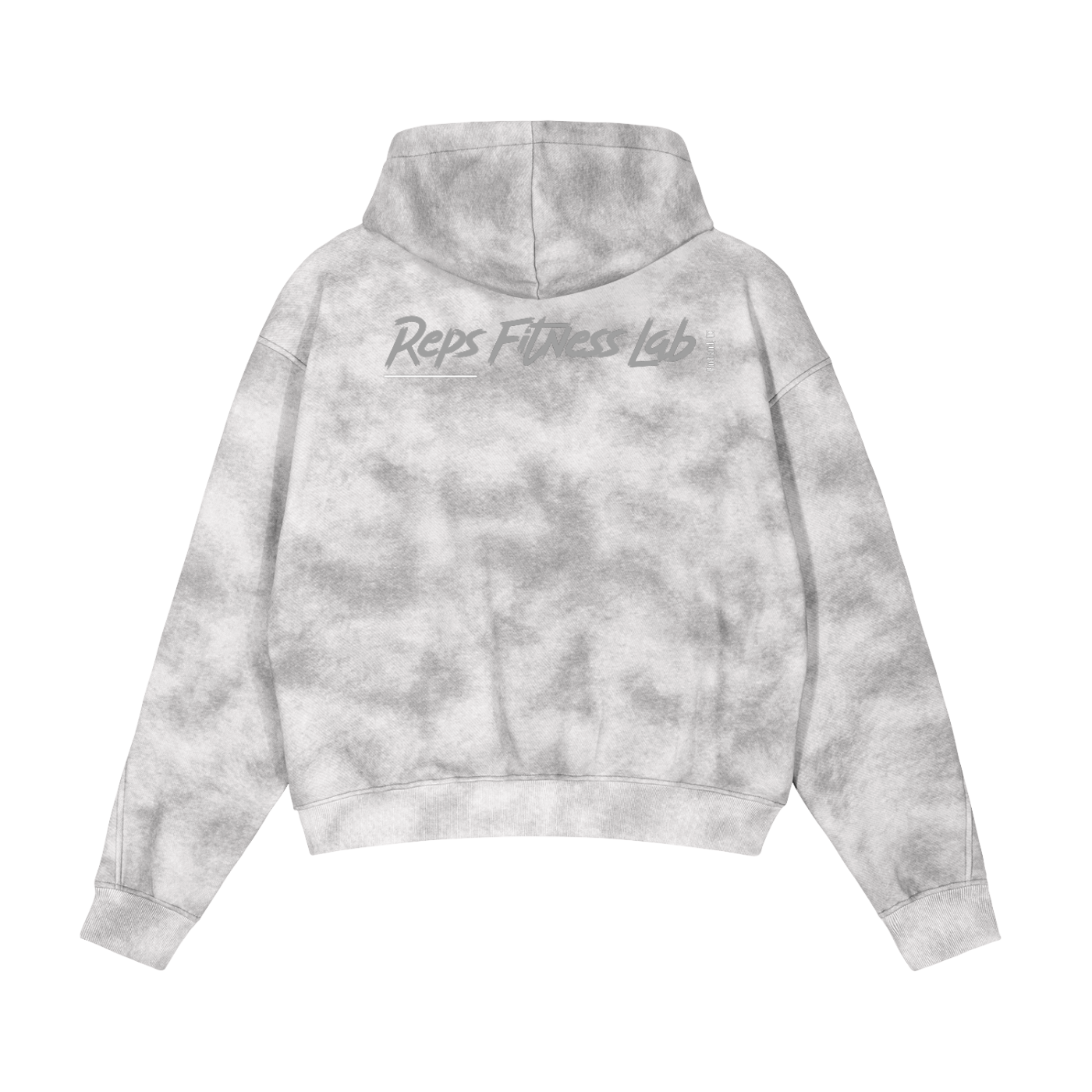 Dirty Washed Zip-Up Fleece Hoodie