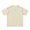 Mens Oversized Contrast-Stitched Cotton Tee