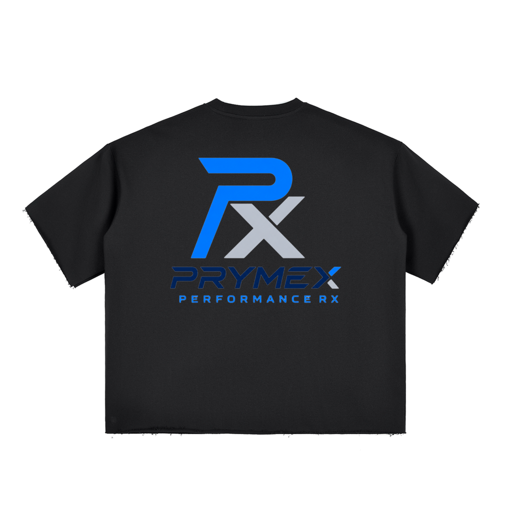 Boxy Half-Sleeve Raw-Edge T-Shirt