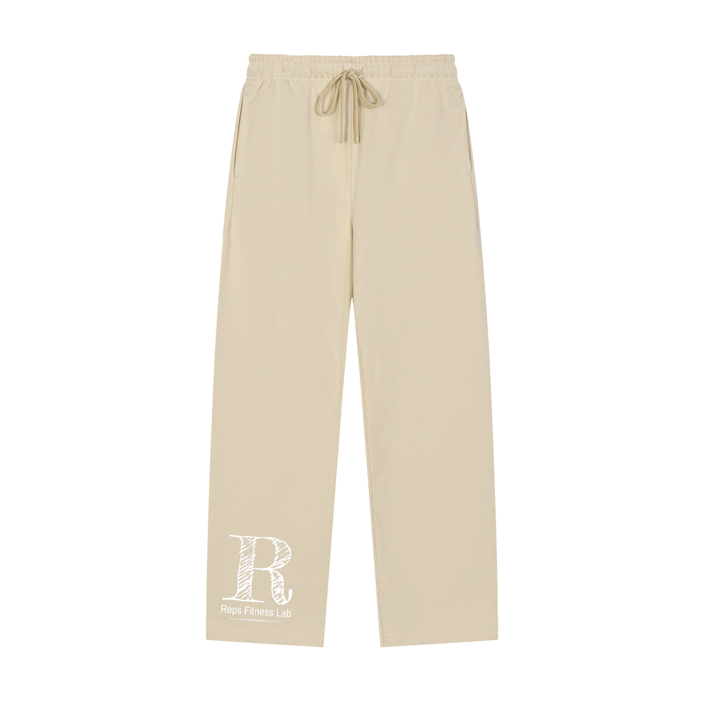 Solid Color Straight-Leg Sweatpants
