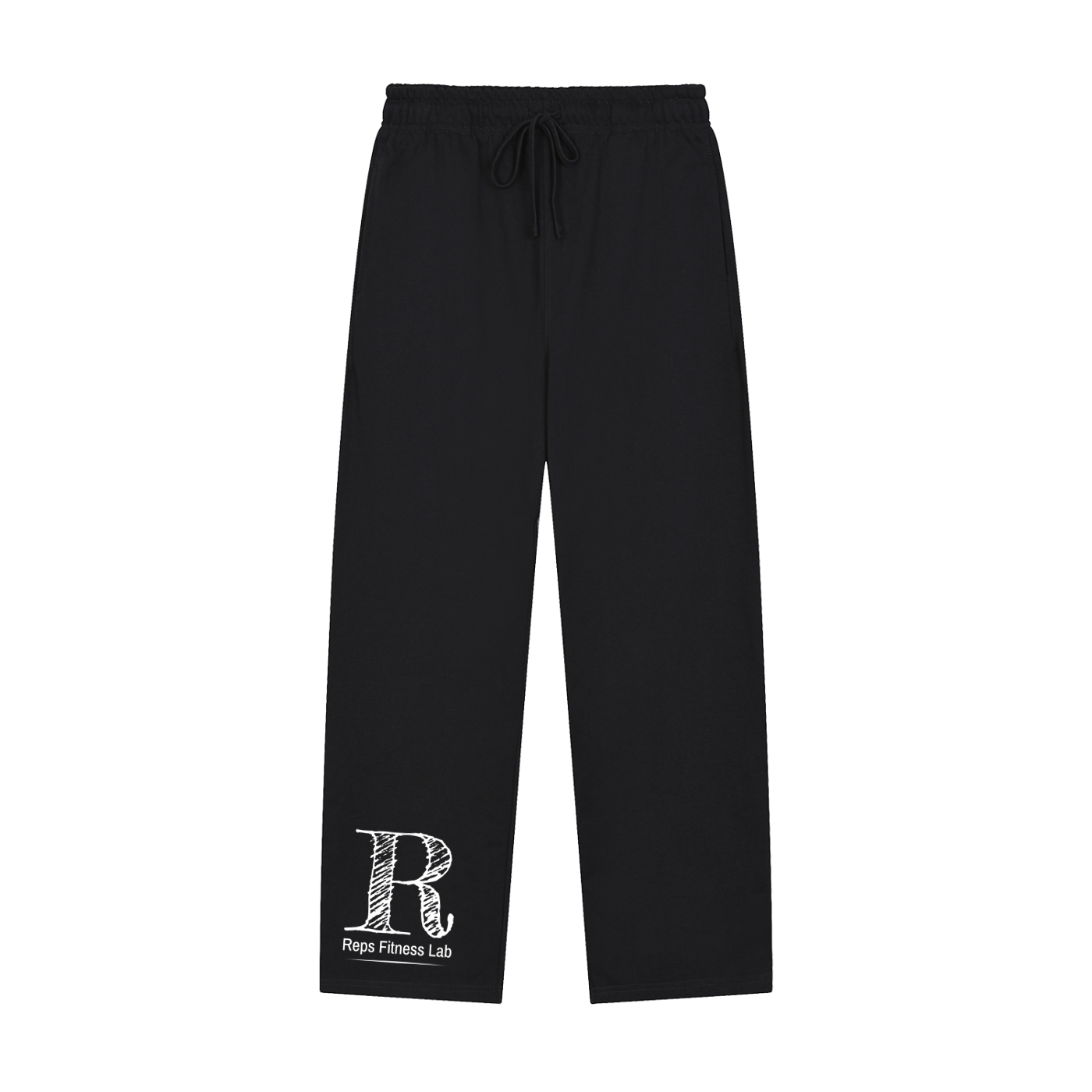 Solid Color Straight-Leg Sweatpants