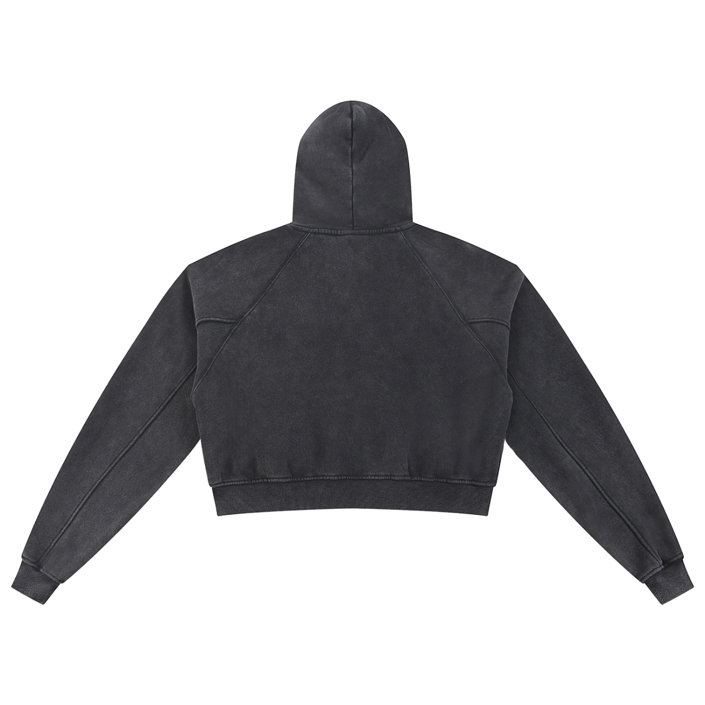 Women Cropped Snow Washed Cropped Hoodie