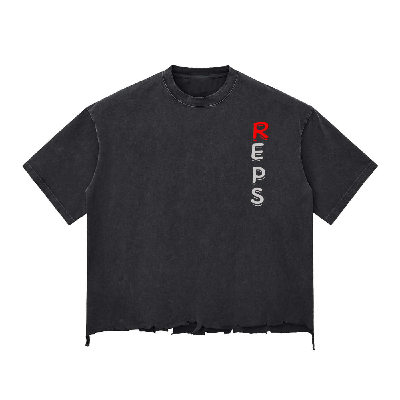 Snow Wash Raw-Hem Boxy T-shirt