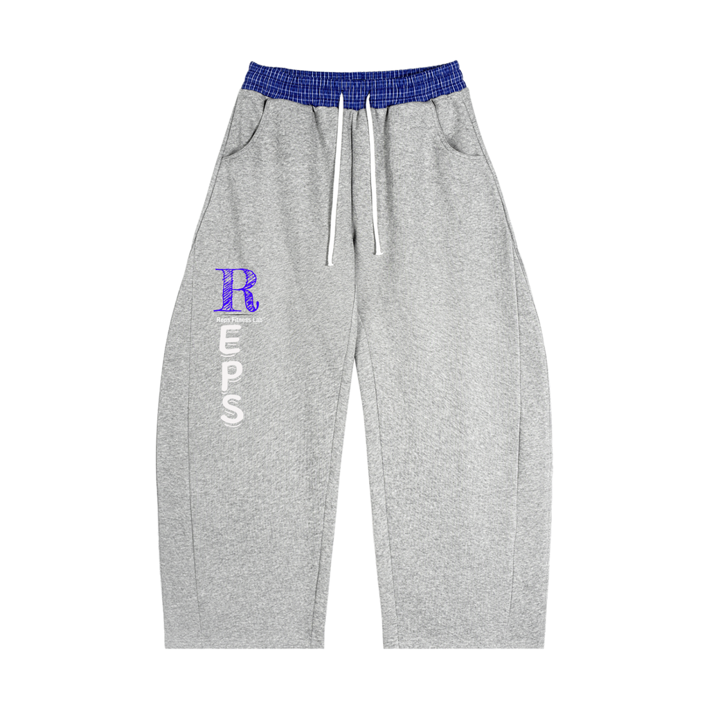 Plaid Waistband Barrel Sweatpants