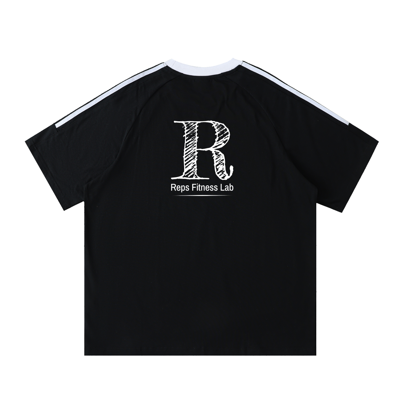 Contrast Tape Crewneck Cotton T-Shirt