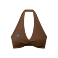 Women's Pleated Halter Sports Bra