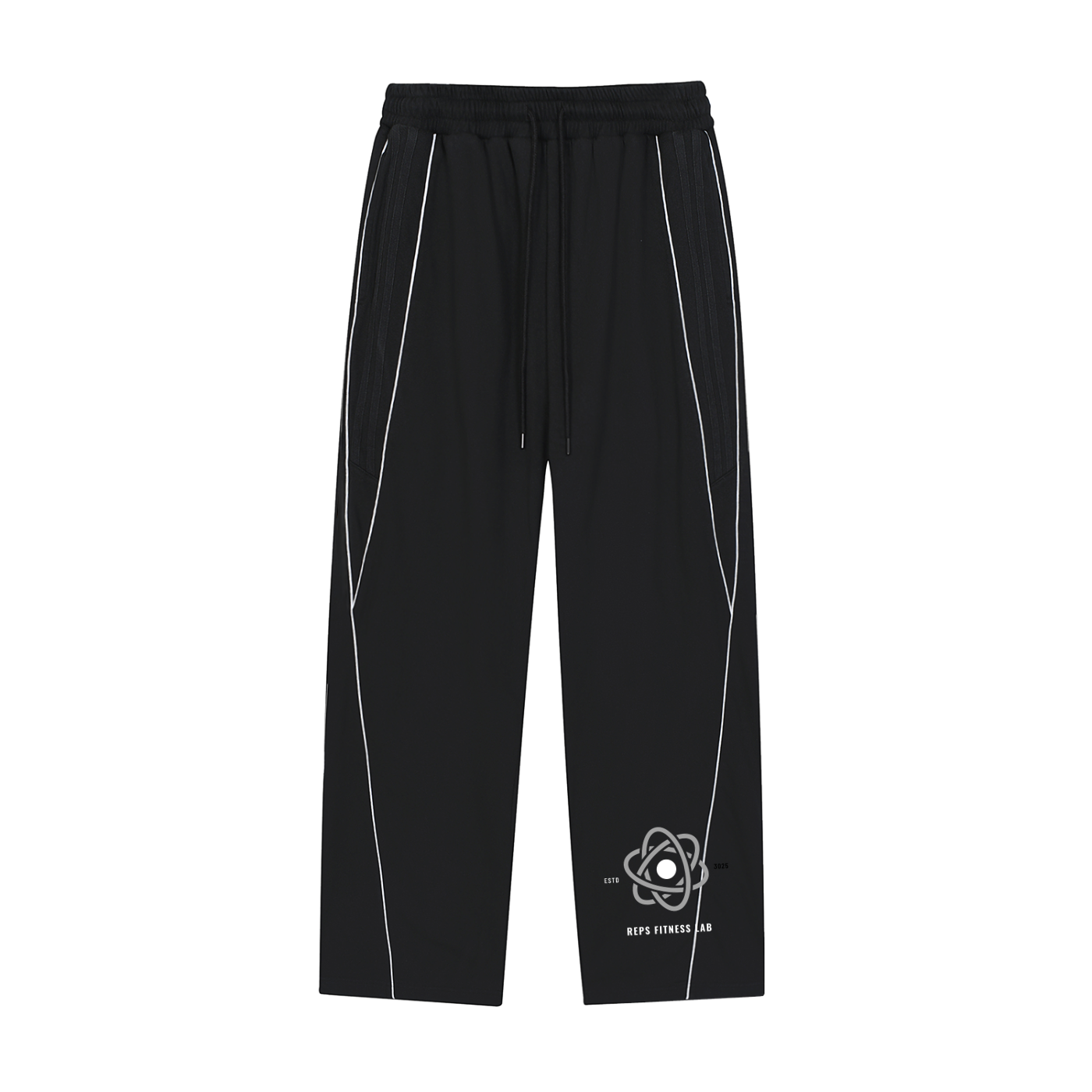 Reflection Striped Straight-Leg Sweatpants