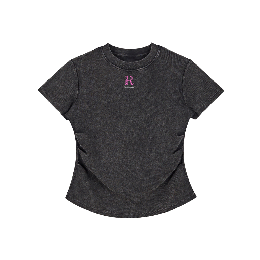 Vintage Washed Bodycon Cotton T-Shirt