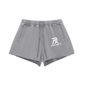 Snow Washed Raw Edge Drawstring Shorts