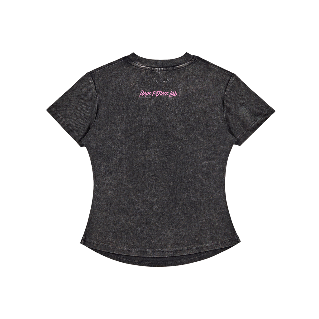 Vintage Washed Bodycon Cotton T-Shirt