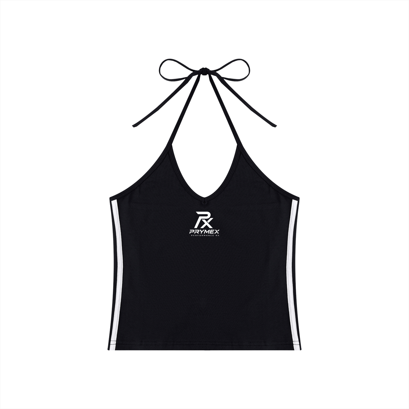 Women's Color Block Halter Crop Tank Top