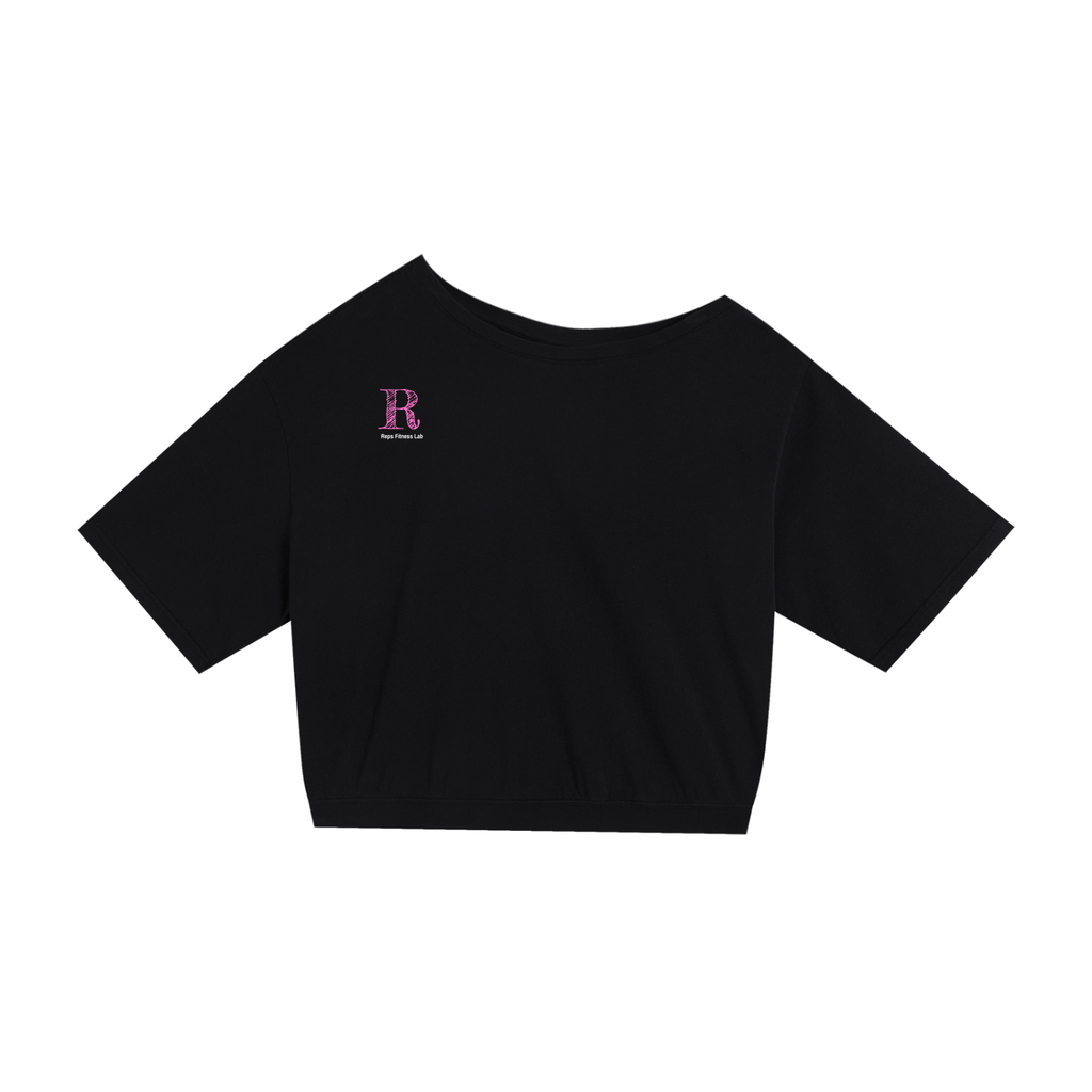 Women Asymmetric Shoulder Oversized Cotton T-Shirt
