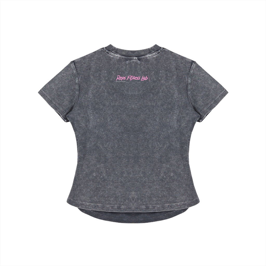 Vintage Washed Bodycon Cotton T-Shirt
