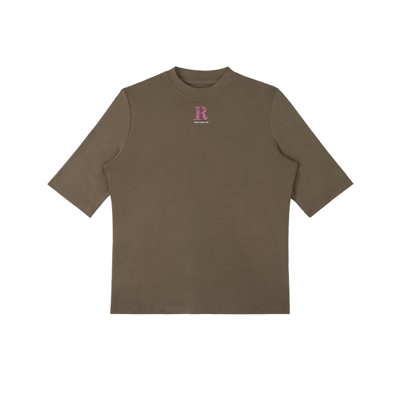 Muscle Mommy Mock Neck Short Sleeve T-Shirt