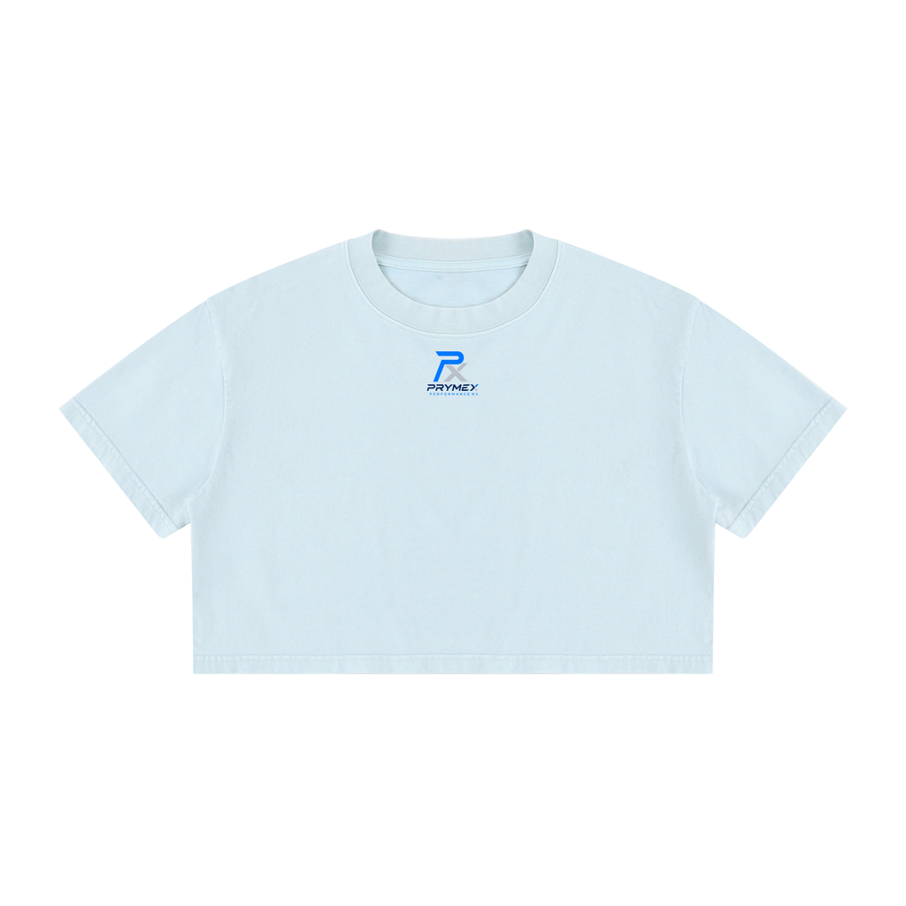 Women's Mineral Wash Cotton Crop T-Shirt
