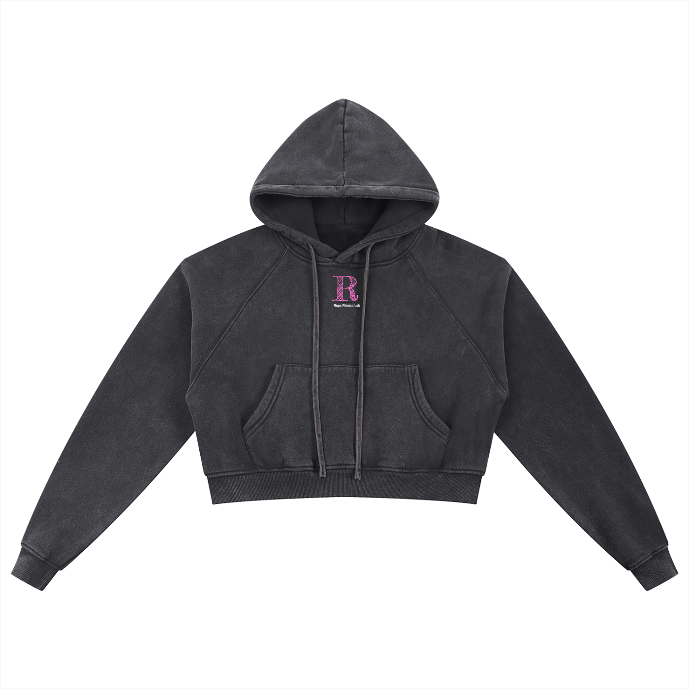 Women Cropped Snow Washed Cropped Hoodie