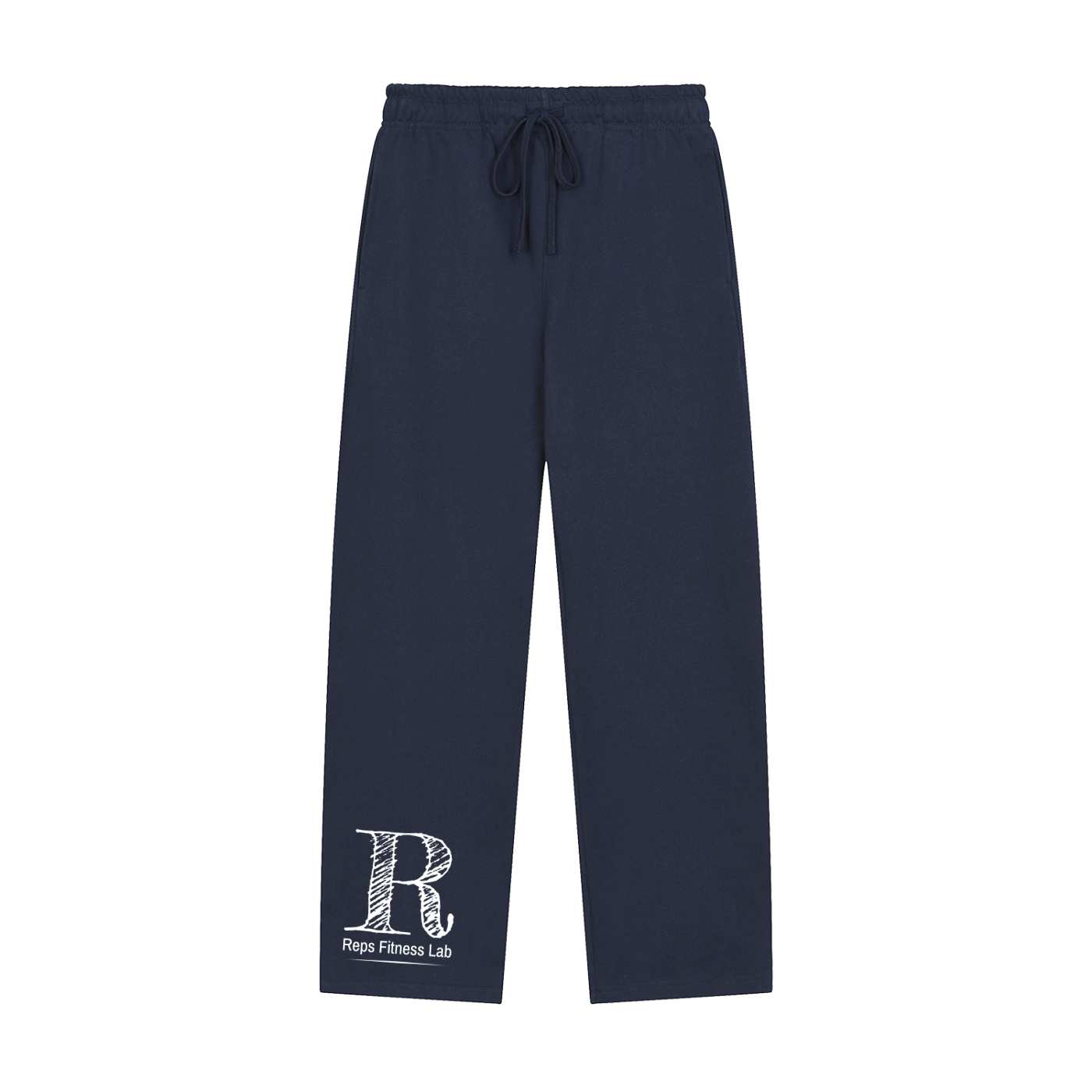 Solid Color Straight-Leg Sweatpants